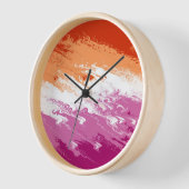 Quiggly Trippy Groovy Abstrakte Lesbian-Stolperfla Uhr (Winkel)