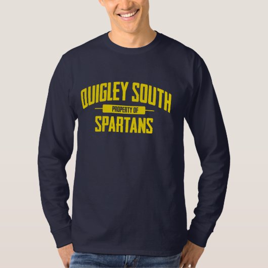 Quigley SüdSpartans (lange Hülse) T - Shirt (Vorderseite)