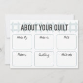 QuilCare Card - Modernes Design - Aquamarin Dankeskarte (Rückseite)