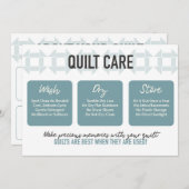 QuilCare Card - Modernes Design - Aquamarin Dankeskarte (Vorne/Hinten)