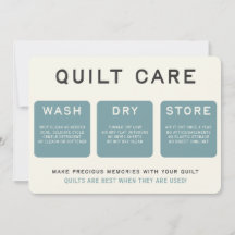 QuilCare Card - Vintages blaues Design