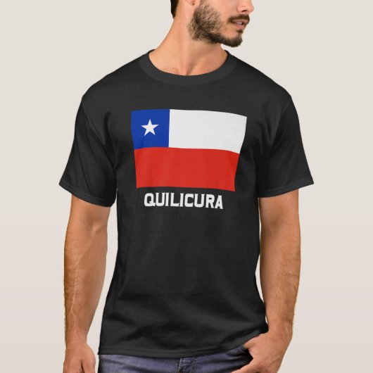 Quilicura republican Chile Flaggenemblem Escudo Ba T-Shirt (Vorderseite)
