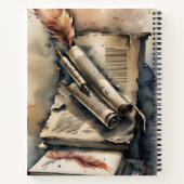 Quill and Scroll: Englische Literatur Notizblock (Rückseite)