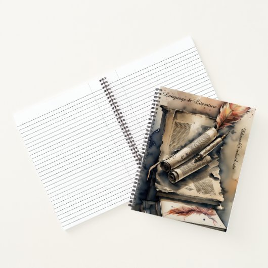 Quill and Scroll: Englische Literatur Notizblock (Innenseite)