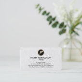 Quill Icon Writer Premium Business Card Visitenkarte (Stehend Vorderseite)