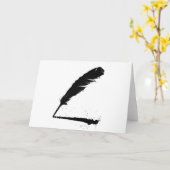 Quill mit Tinte Karte (Gelbe Blume)
