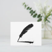 Quill mit Tinte Postkarte (Stehend Vorderseite)