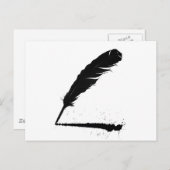 Quill mit Tinte Postkarte (Vorne/Hinten)