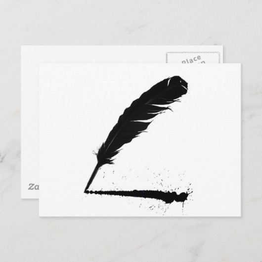 Quill mit Tinte Postkarte (Vorne/Hinten)