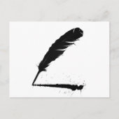 Quill mit Tinte Postkarte (Vorderseite)