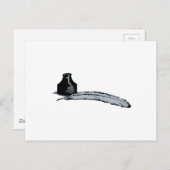 Quill Pen & Ink Postkarte (Vorne/Hinten)