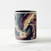 Quill Pen Moderne Abstrakte Kunst Tasse (Zentrum)