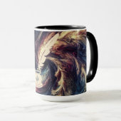 Quill Pen Moderne Abstrakte Kunst Tasse (VorderseiteRechts)