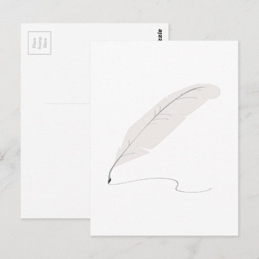 Quill Pen Postkarte (Vorne/Hinten)