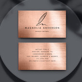 Quill Rose Gold Foil Business Card Telefonnummerkarte