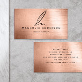 Quill Rose Gold Foil Business Card Telefonnummerkarte