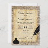 Quill und Tintenfisch Einladung (Vorderseite)