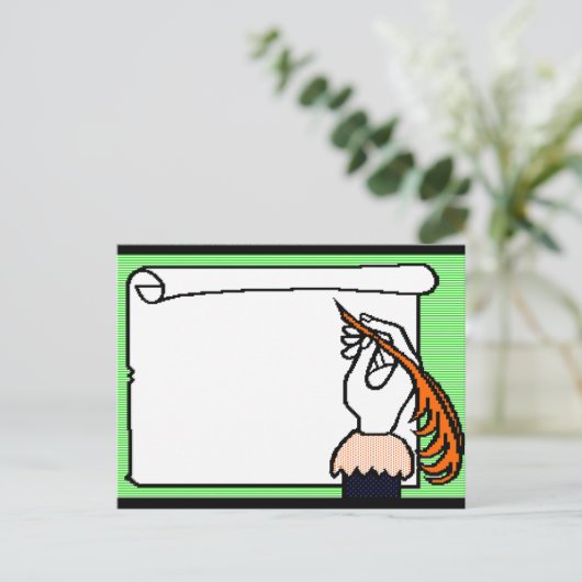 Quill, writing instrument postkarte (Stehend Vorderseite)