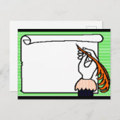 Quill, writing instrument postkarte (Vorne/Hinten)