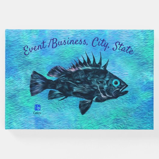 Quillback Rockfish on Blue - Gästebuch (Vorderseite)