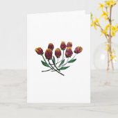 Quilled Tulpe-Grußkarte - Vertikale Karte (Gelbe Blume)