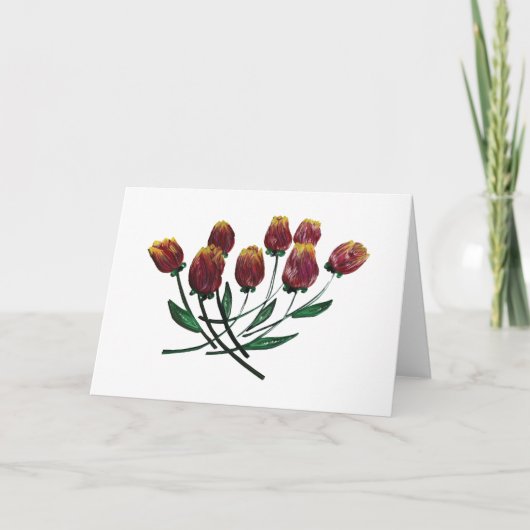 Quilled Tulpegrußkarte - horizontal Karte (Vorderseite)