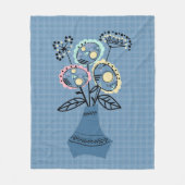 Quillen, Blume in Vase Fleecedecke (Vorderseite)