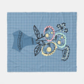 Quillen, Blume in Vase Fleecedecke (Vorderseite (Horizontal))