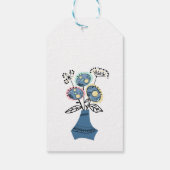 Quillen, Blume in Vase Geschenkanhänger (Rückseite)