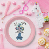 Quillen, Blume in Vase Pappteller (Party)