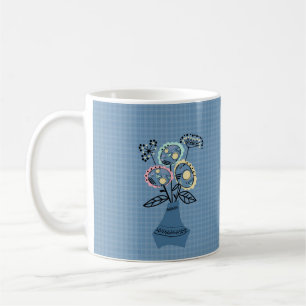 Quilling, Blumen im Vasen Kaffeetasse