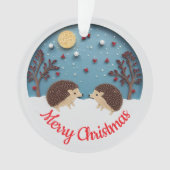 Quilling effect 2 hedgehogs at Christmas Ornament (Vorderseite)
