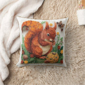 Quilling Effect Red Squirrel in Autumn Kissen (Decke)