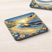 Quilling Effect von Ocean View Tropical Paper Getränkeuntersetzer (Linke Seite)