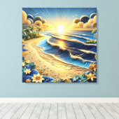 Quilling Effect von Ocean View Tropical Paper Leinwanddruck (Insitu (Holzboden))