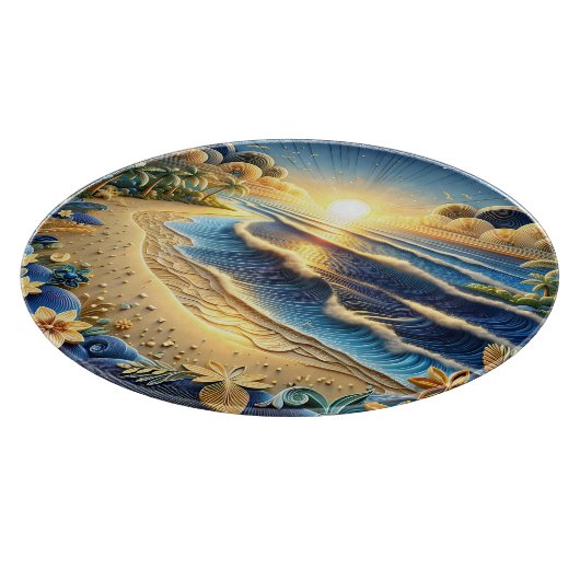 Quilling Effect von Ocean View Tropical Paper Schneidebrett (Ecke)