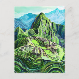 Quilling Machu Picchu archäologische Stätte Postkarte