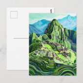 Quilling Machu Picchu archäologische Stätte Postkarte (Vorne/Hinten)