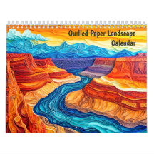 Quilling-Papier-Landschaftskalender