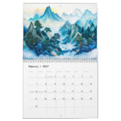 Quilling-Papier-Landschaftskalender Kalender (Feb 2027)