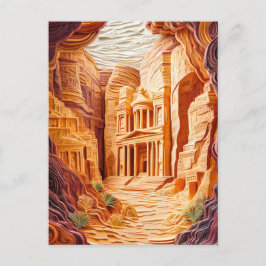 Quilling Petra Rock City in Jordanien Postkarte
