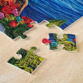 Quilling Sunset in Santorini Oia Puzzle (Seite)