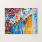 Quilling Sunset in Santorini Oia Puzzle (Horizontal)