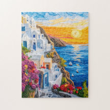 Quilling Sunset in Santorini Oia