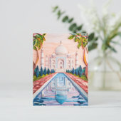 Quilling Taj Mahal bei Sunrise Postkarte (Stehend Vorderseite)