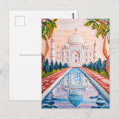 Quilling Taj Mahal bei Sunrise Postkarte (Vorne/Hinten)