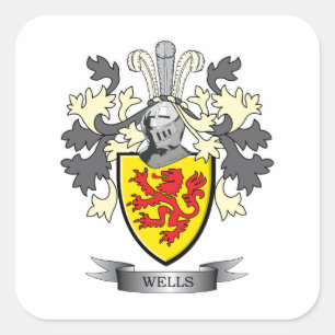 Quillt Wappen hervor Quadratischer Aufkleber