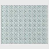 Quilly Blue Snowflake Pattern Winter Geschenkpapier (Flach)