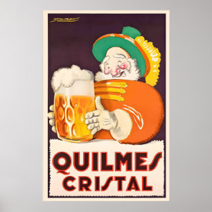 Quilmes Cristal Bier Getränke Mauzan Wein Getränk Poster