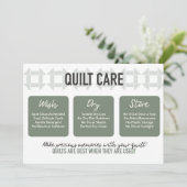 Quilpflegekarte - Modernes Design - Seitengrün Dankeskarte (Stehend Vorderseite)